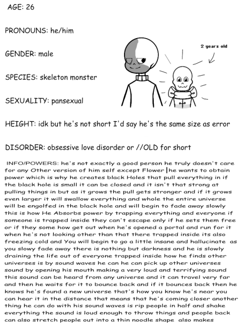 more info on black hole sans
