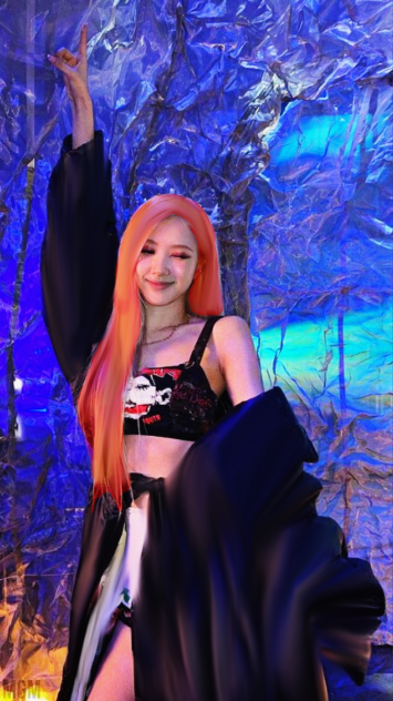 rose blackpink with firey hair - ibisPaint
