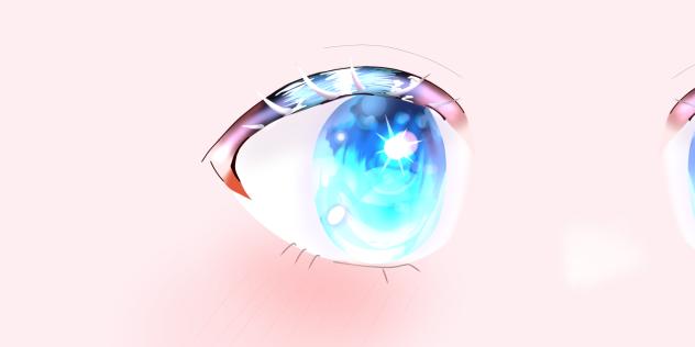キラキラ目髪の毛なし