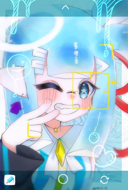 #ラムネ瓶の中に神絵を詰めて