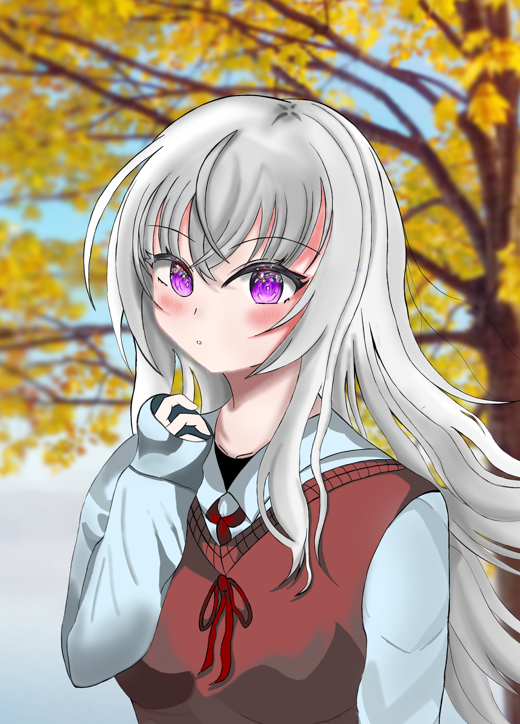 銀髪少女 Ibispaint