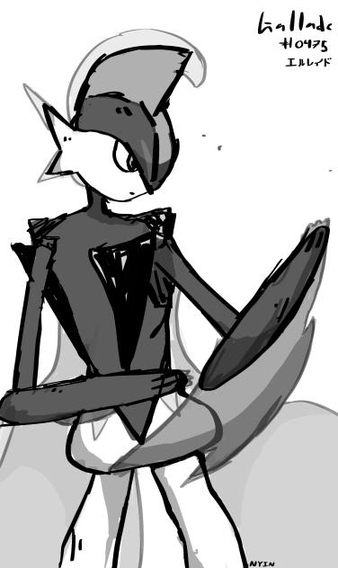 Gallade Sketch - エルレイド - #0475