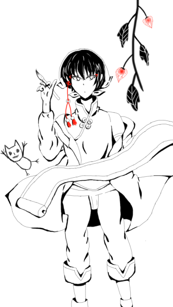 白黒イラ(アイコンにためにつけたし)