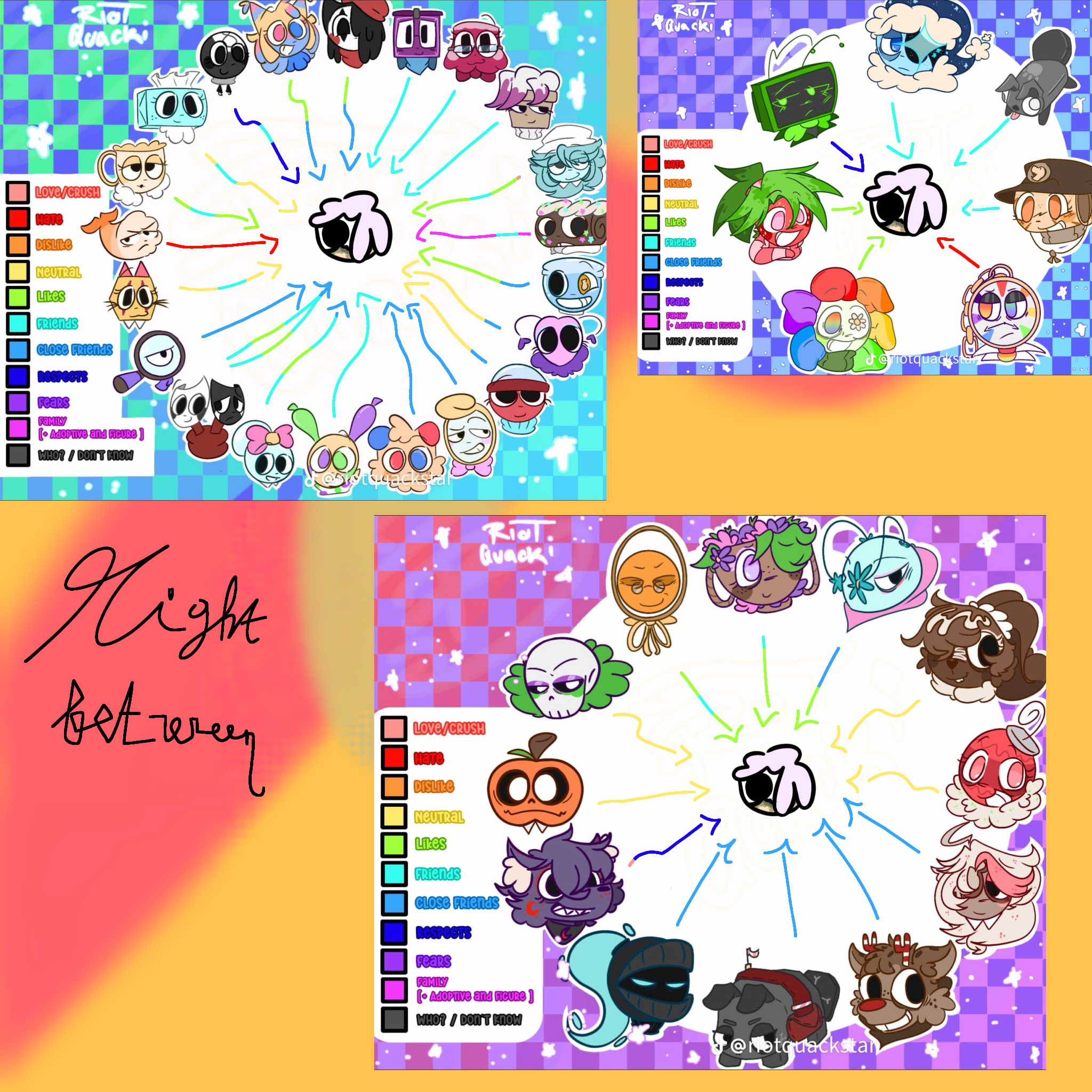 Toons relationship chart to Bilom - ibisPaint