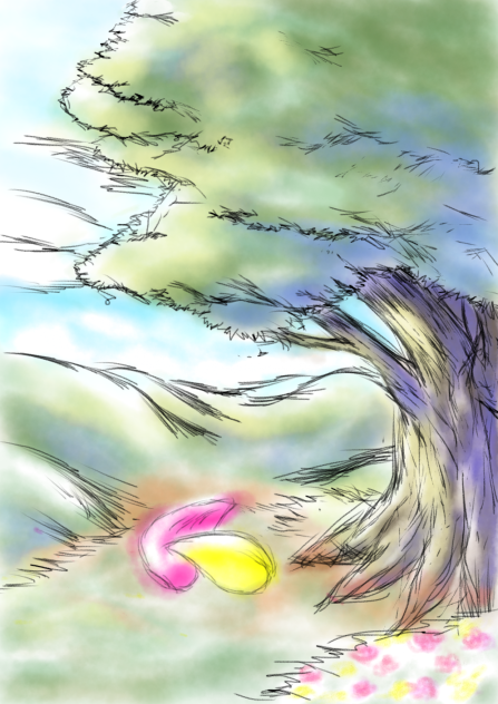 寄り添う花びら