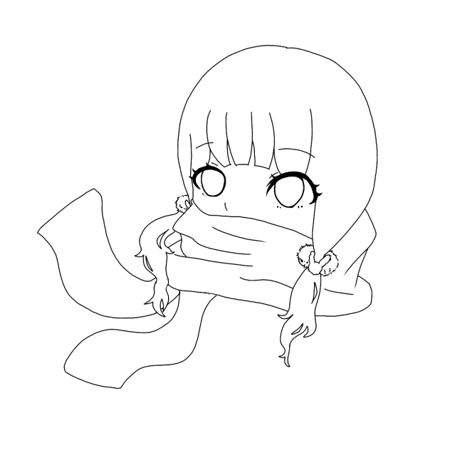 線画1　　　girl