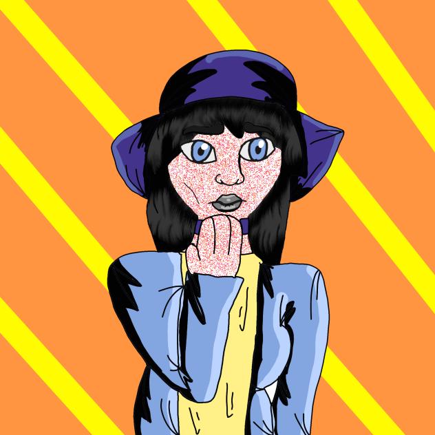 Blue Belle in the Pop Art Comic Style