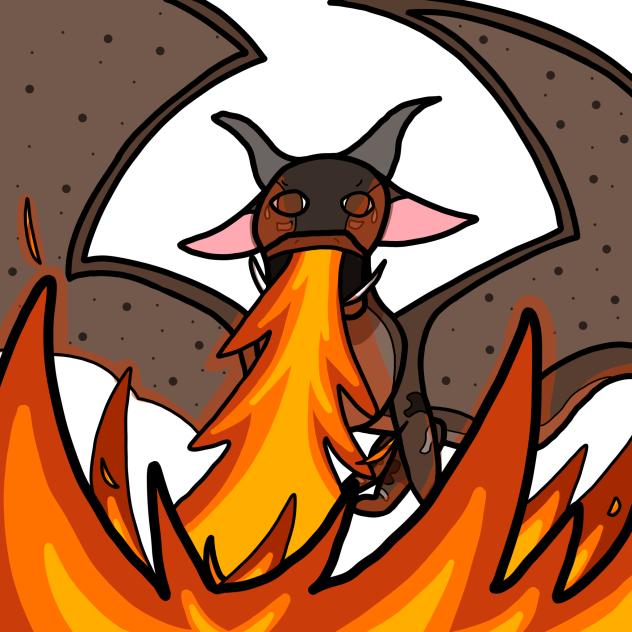 Dragon breathing fire - ibisPaint
