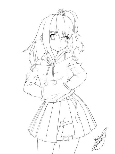 Blooming Girl（線画）