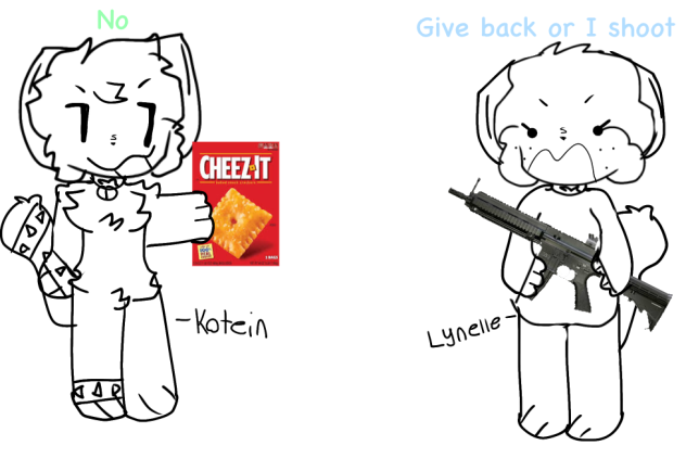 He stole my cheez-its