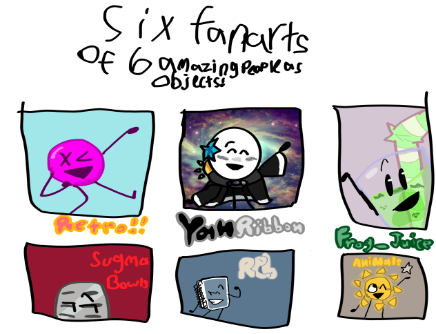 6 Fan arts of 6 Amazing People asObjects