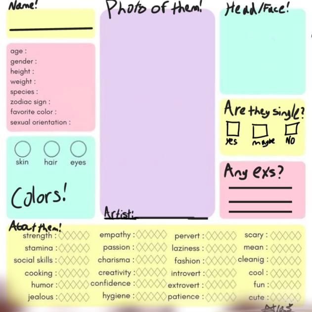 Character chart!