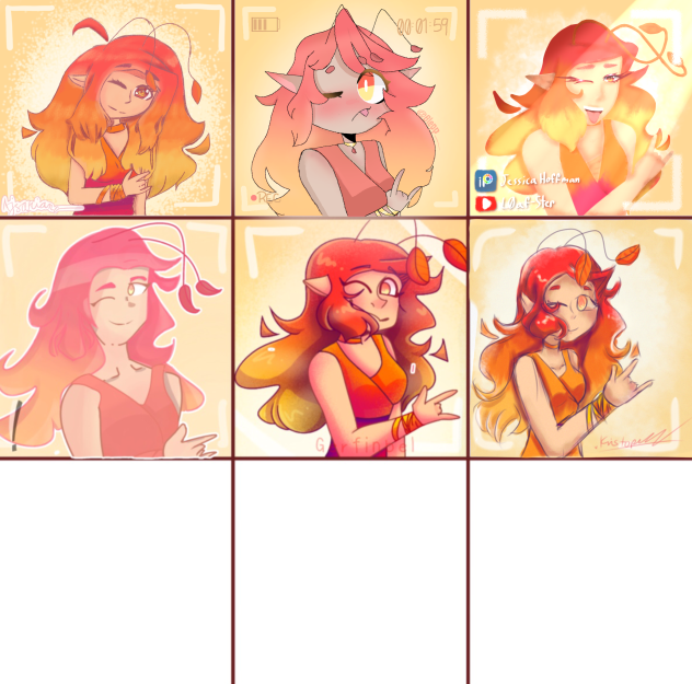 Top right I draw you draw