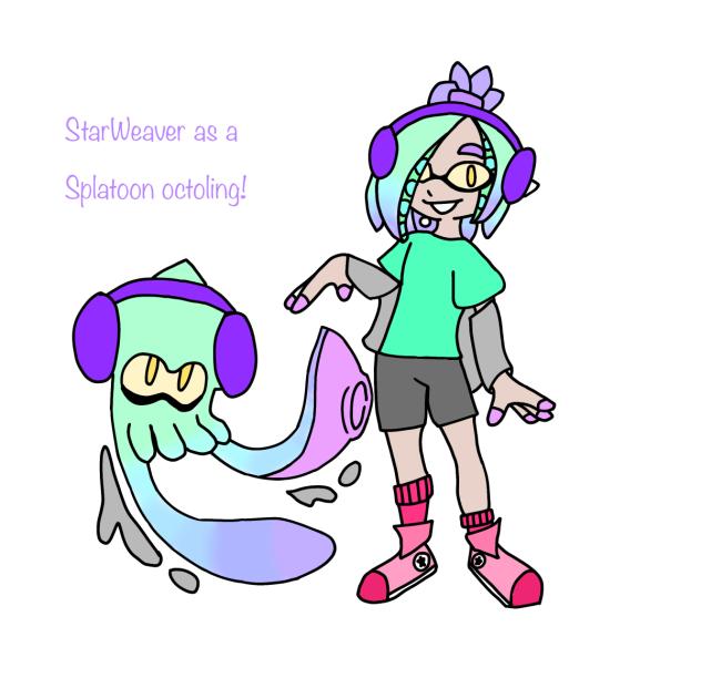 StarWeaver as a Splatoon octoling!