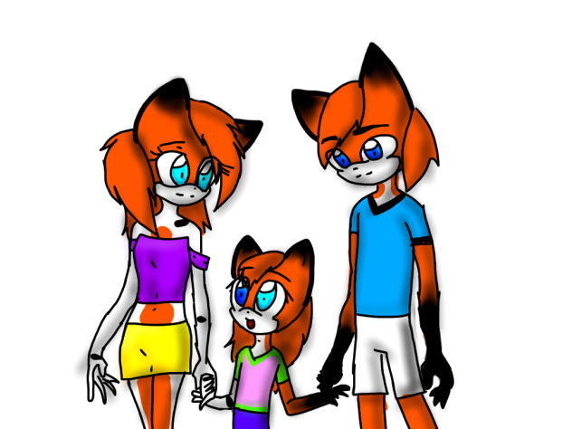 Family of foxes - ibisPaint