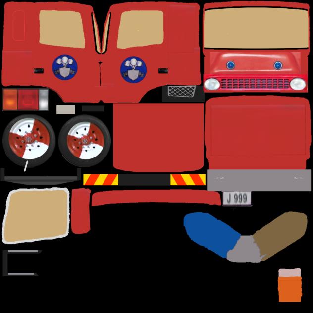 3D 운전게임 4.0 도색  소방차량 주피터 앞도색