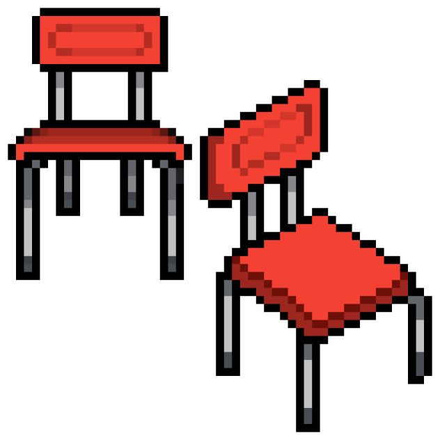school chair icons (pixel)