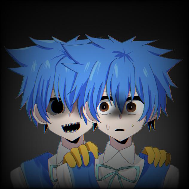 かなり前に描いたナイトメアハギーと通常のハギーワギー擬人化