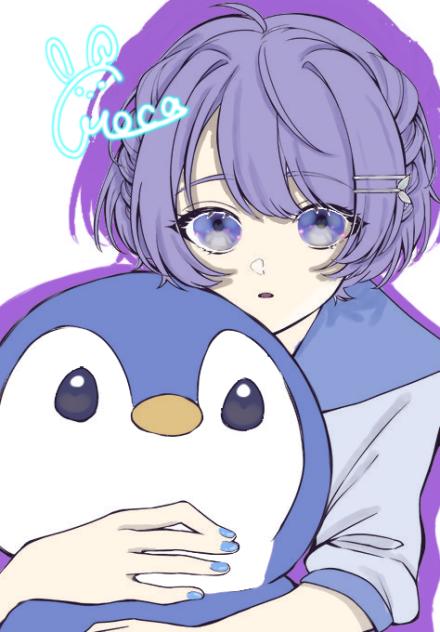 ペンギンを抱えた女の子