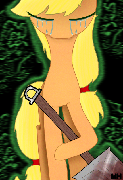 Her trusty shovel REDRAW