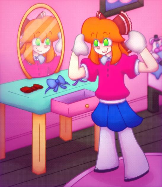 Elizabeth Trying on Different Bows - ibisPaint