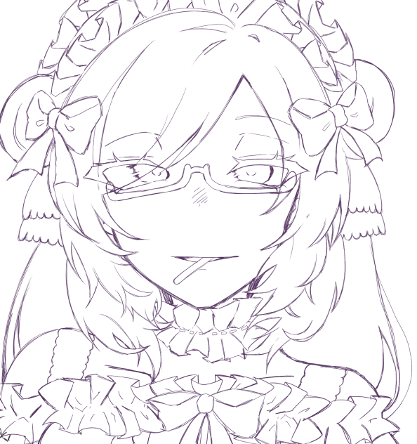 うつお嬢様 線画