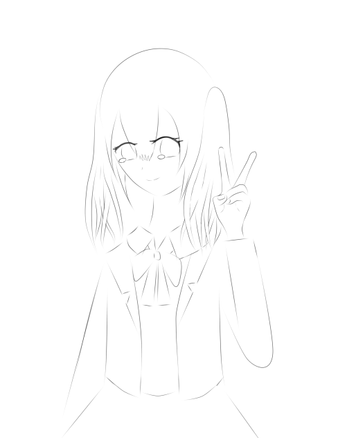 卒業おめでとう。　線画