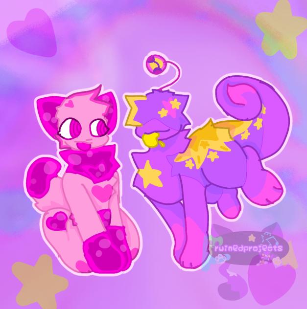pink and spacebell