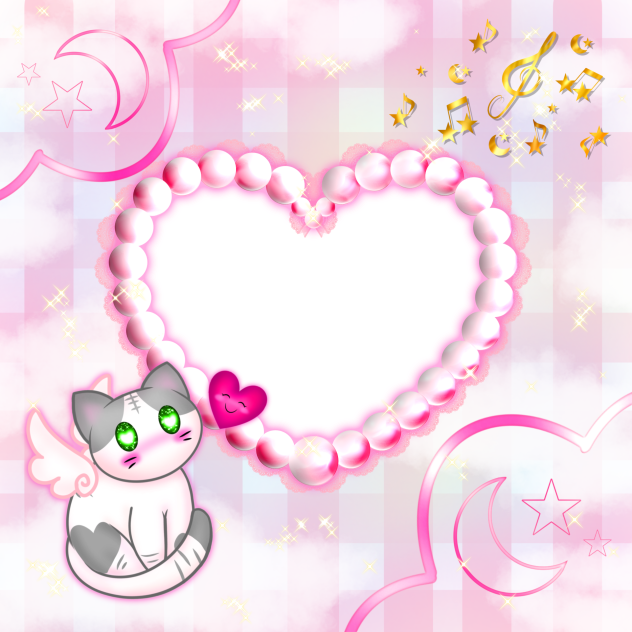 Heart dreams kitty frame