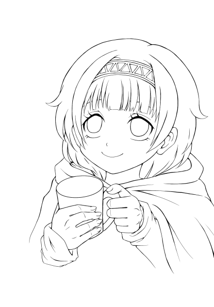 何かを見上げる少女