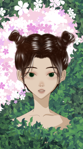 girl in a bush i guess