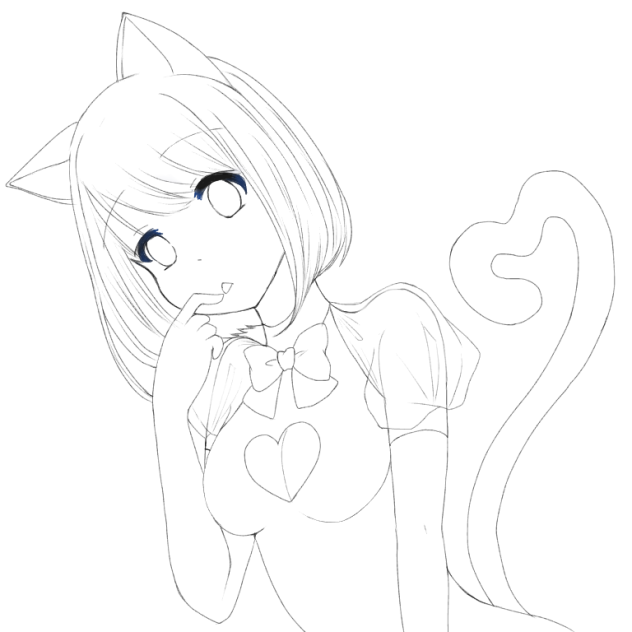 Kitty🎀🐾〈線画〉
