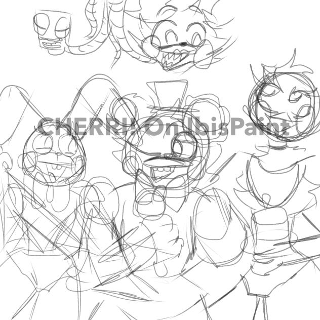 FNAF 2 GANG SKETCH