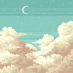 pixel art clouds