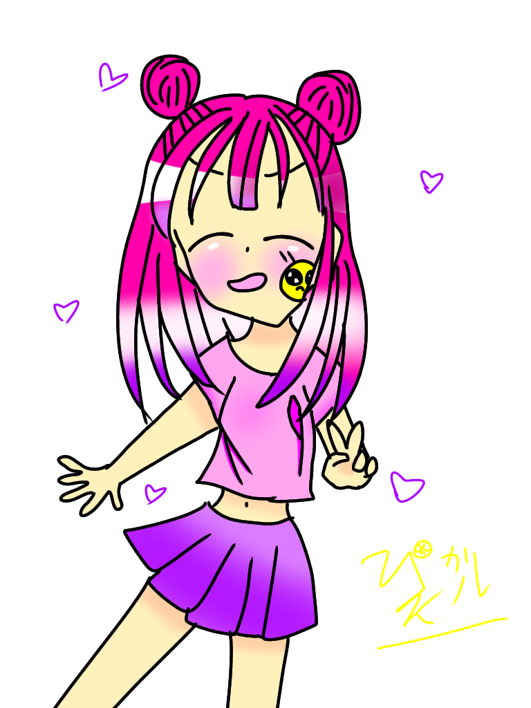 ぴえん ガール ぴーす Ibispaint