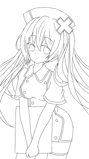 初音ミク 恋色病棟 線画ver塗ってください
