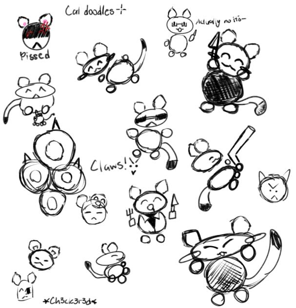 Some cat doodles b4 school