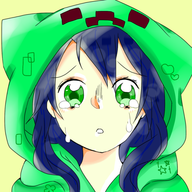 クリーパーのパーカー少女