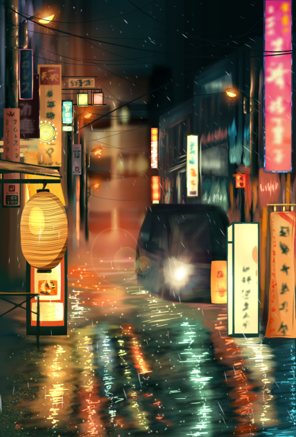 Tokyo rain