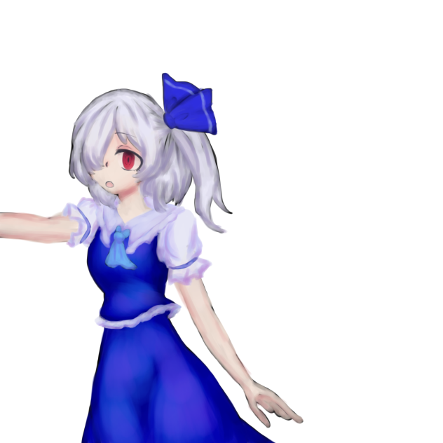 東方風オリキャラ 。 ハイライト、羽無しver.