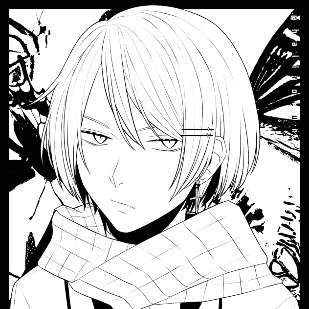 オリキャラ６リメイク（塗り絵）