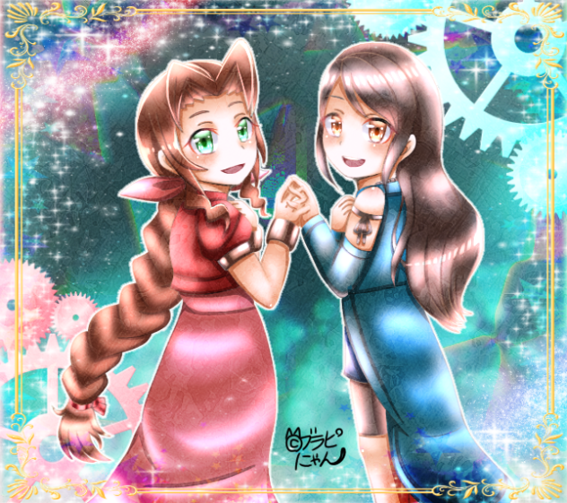 【FF7・８】エアリス＆リノア【ブラピにゃん】