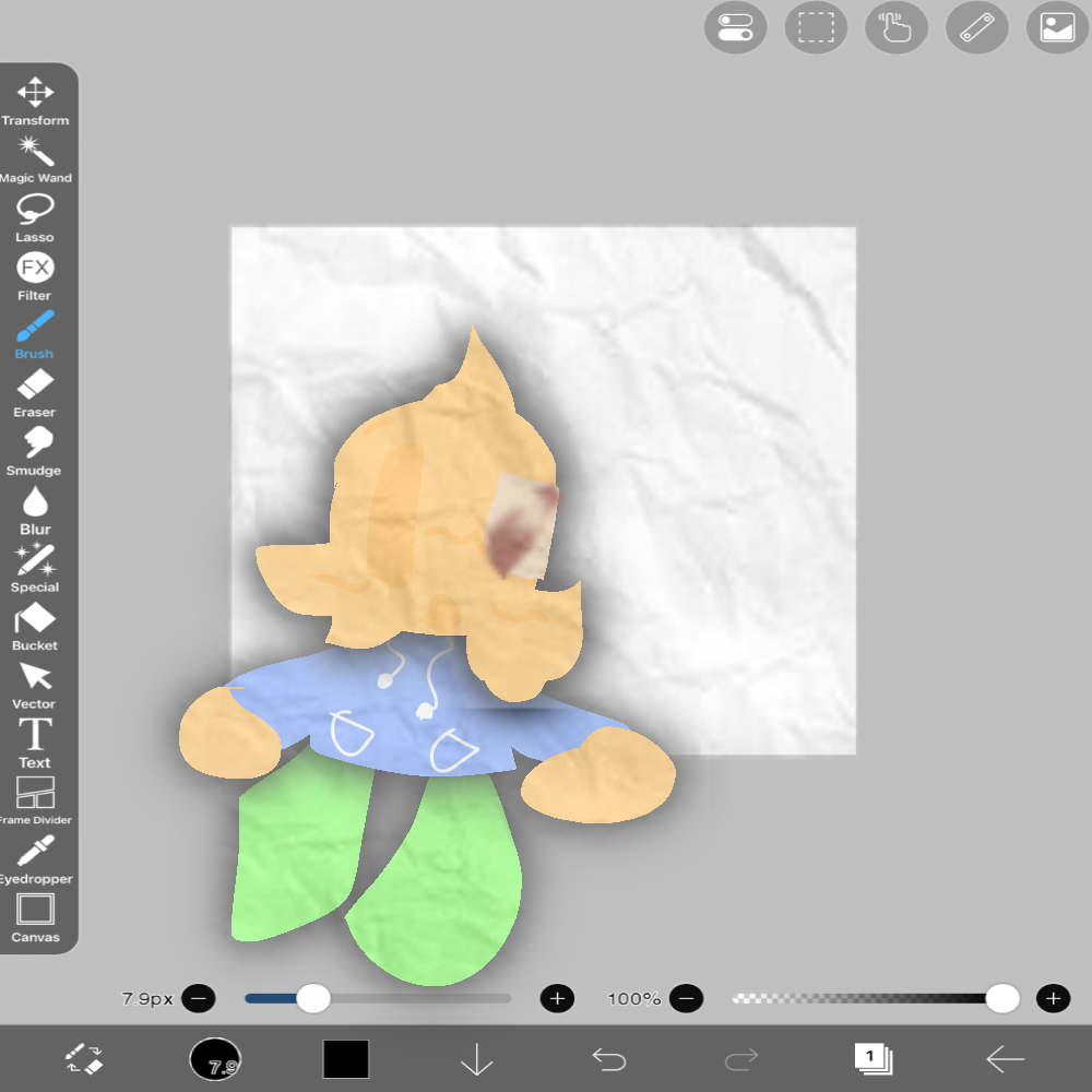 Out of the canvas + paper style [TW] - ibisPaint
