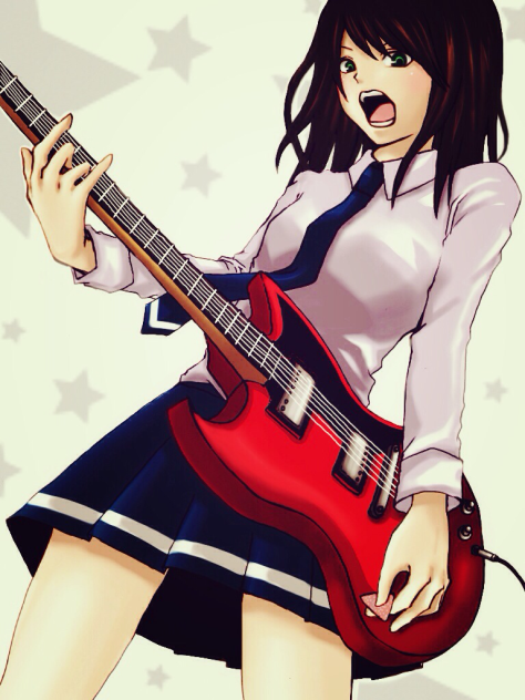 ギター少女 塗ってみた