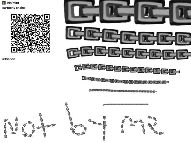 Cartoony chains brush fixed