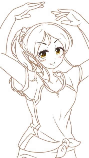 綾瀬穂乃香 線画