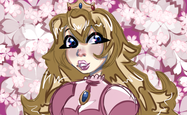 princess peach doodle