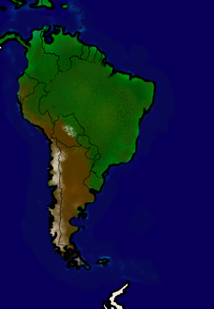 South America and country's