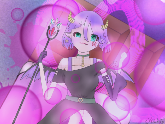 ゆきうさぎさんの線画を塗らせていただきました！