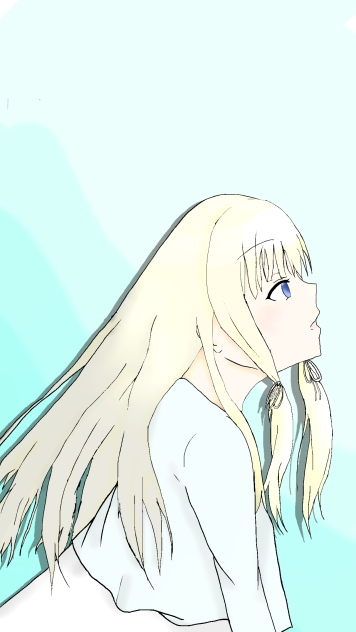 見上げる